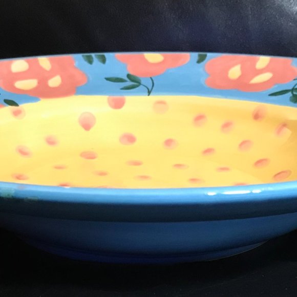 13 inches+ floral ceramic platter - Picture 6 of 7
